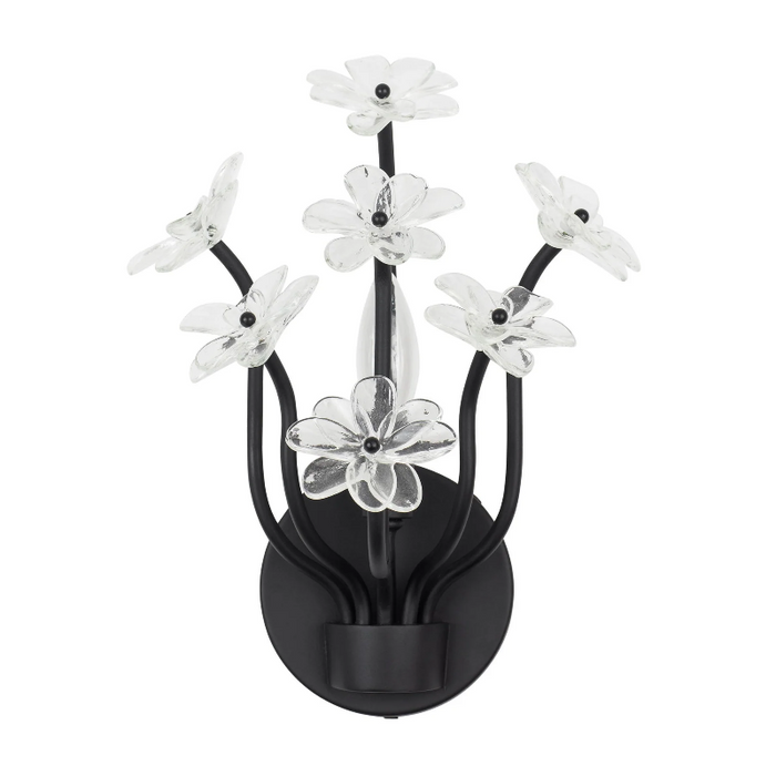 Varaluz 378W01 Wildflower 1-lt 11" Tall Wall Sconce - Matte Black