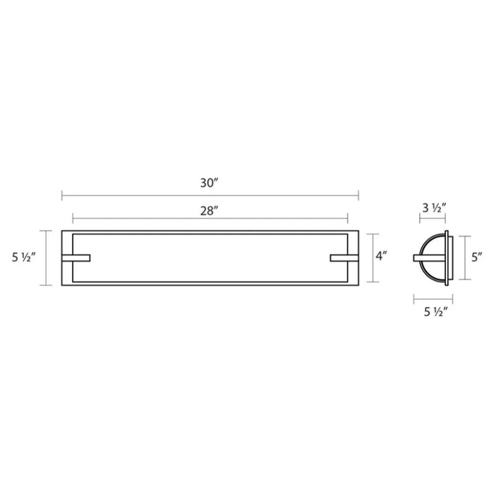 Sonneman 3795 Edge 4-lt 30" Bath Bar