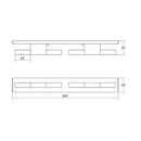 Sonneman 3802 Crystal Rods 4-lt 19" LED Bath Bar-D