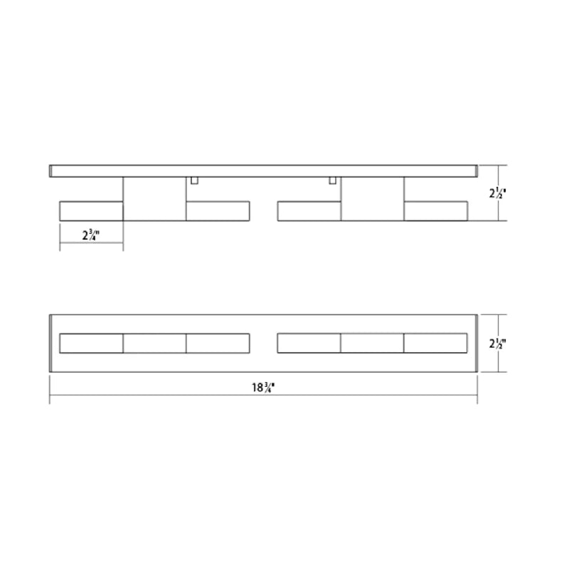Sonneman 3802 Crystal Rods 4-lt 19" LED Bath Bar-D
