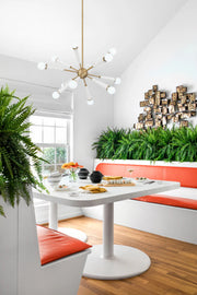 Crystorama 3812 Zodiac 12-lt 34" Chandelier - Aged Brass/White