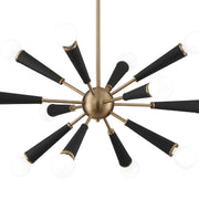 Crystorama 3812 Zodiac 12-lt 34" Chandelier - Aged Brass