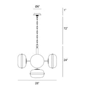 Eurofase 38129 Nottingham 5-lt 28" Pendant Chandelier