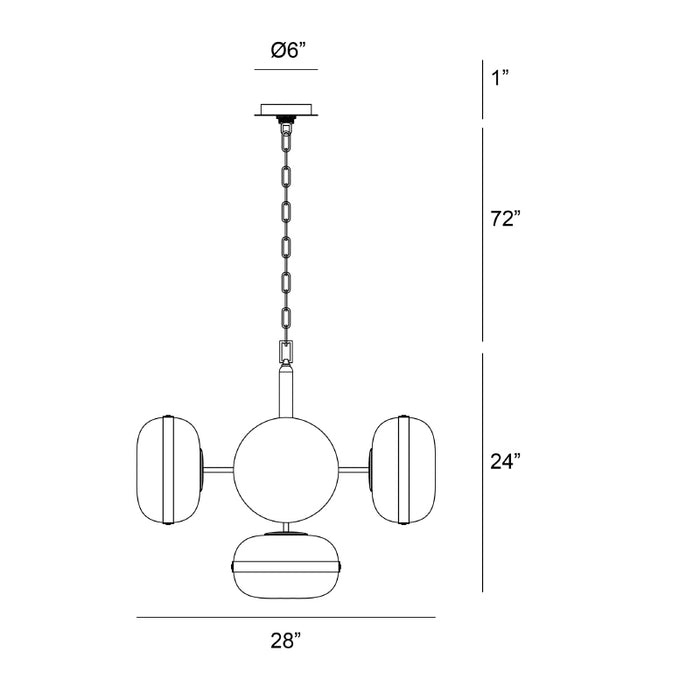Eurofase 38129 Nottingham 5-lt 28" Pendant Chandelier