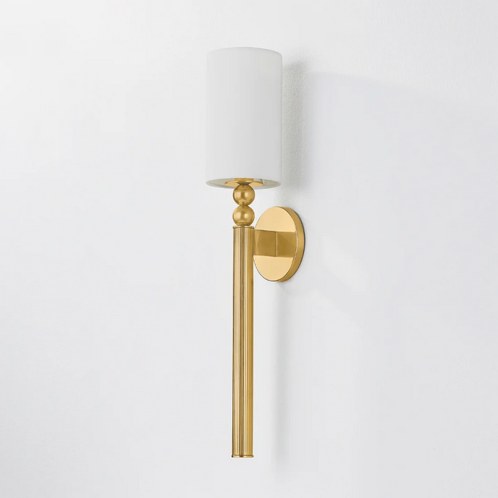 Hudson Valley 3824 Lakeport 1-lt 24" Tall Wall Sconce - Aged Brass
