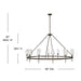 Hinkley 38259 Ana 12-lt 58" LED Chandelier