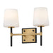 Hinkley 56952 Saunders 2-lt 14" LED Vanity - Black