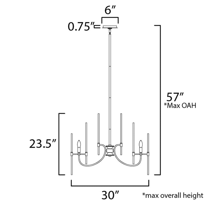 Maxim 38407 Divine 6-lt 30" Chandelier