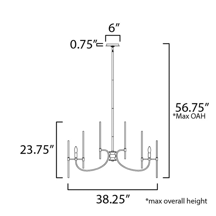 Maxim 38408 Divine 8-lt 38" Chandelier