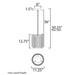 Maxim 38421 Jolie 1-lt 11" LED Pendant, 3CCT Selectable