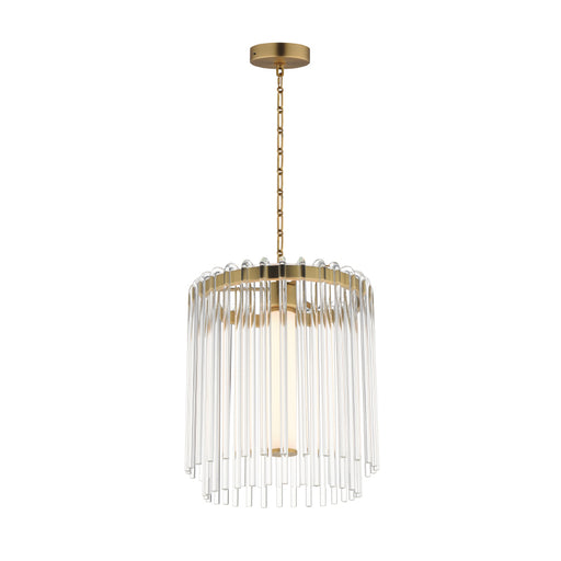 Maxim 38421 Jolie 1-lt 11" LED Pendant, 3CCT Selectable - Natural Aged Brass