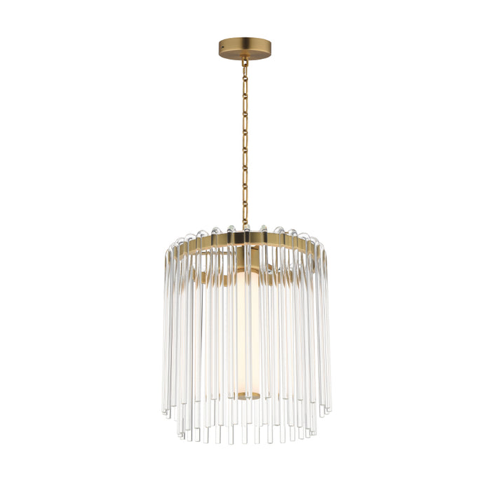 Maxim 38421 Jolie 1-lt 11" LED Pendant, 3CCT Selectable - Natural Aged Brass