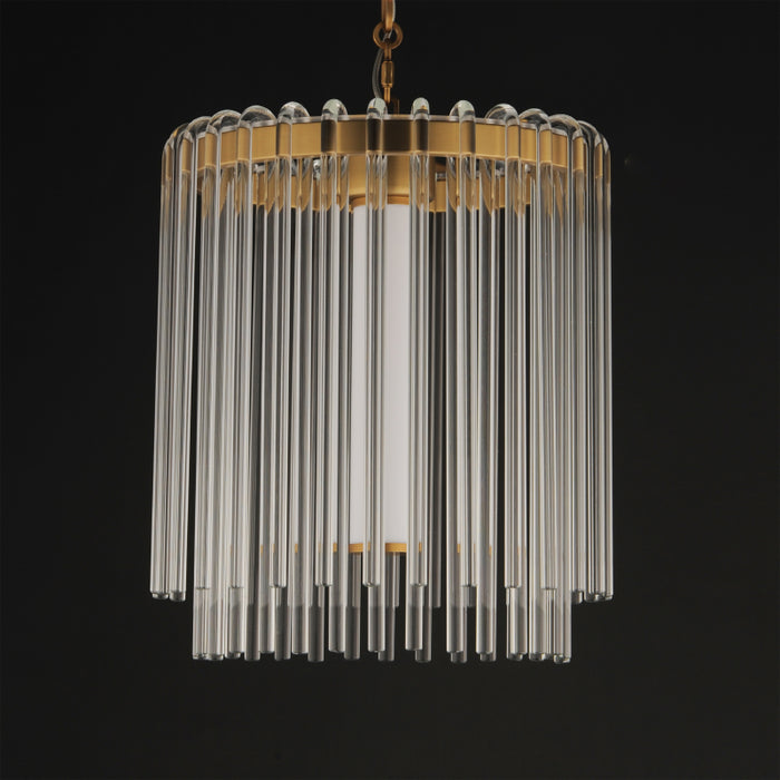 Maxim 38421 Jolie 1-lt 11" LED Pendant, 3CCT Selectable - Natural Aged Brass