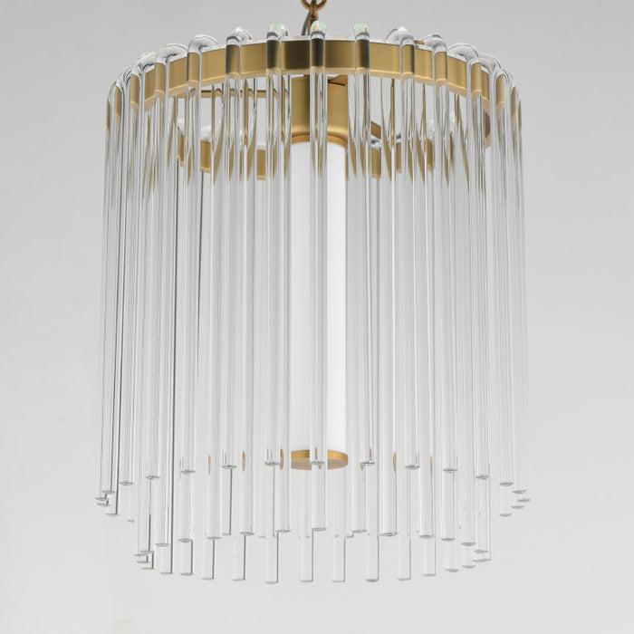 Maxim 38421 Jolie 1-lt 11" LED Pendant, 3CCT Selectable - Natural Aged Brass