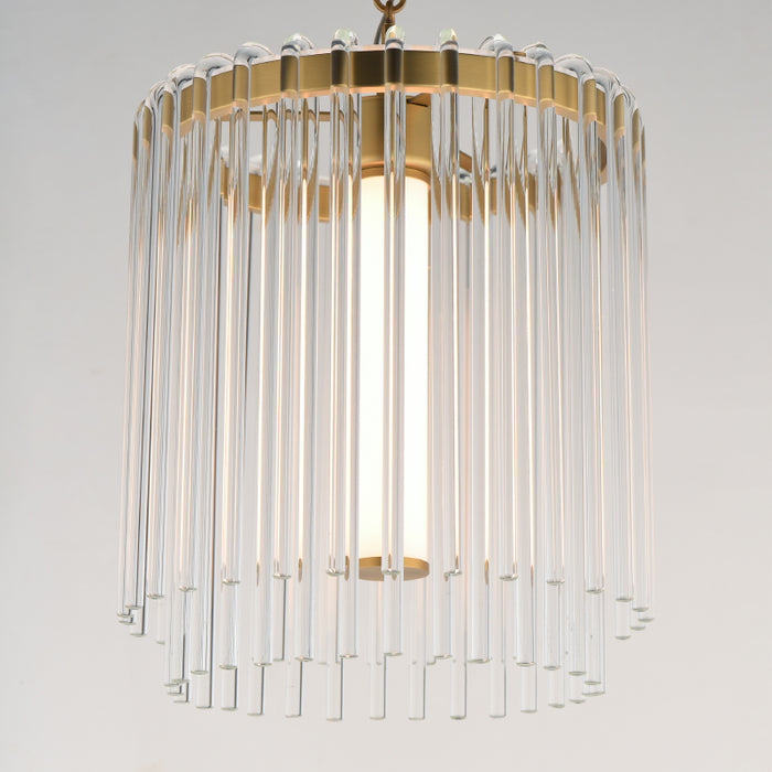 Maxim 38421 Jolie 1-lt 11" LED Pendant, 3CCT Selectable - Natural Aged Brass