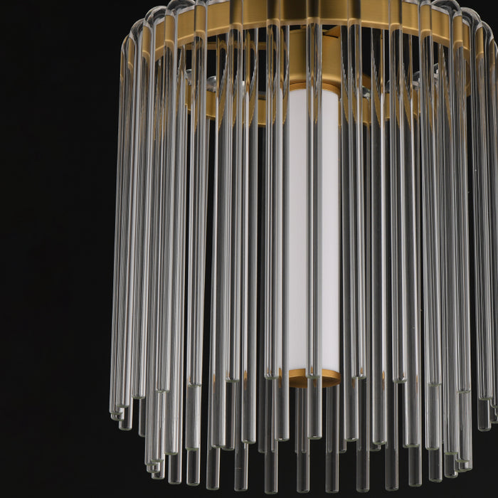 Maxim 38421 Jolie 1-lt 11" LED Pendant, 3CCT Selectable - Natural Aged Brass