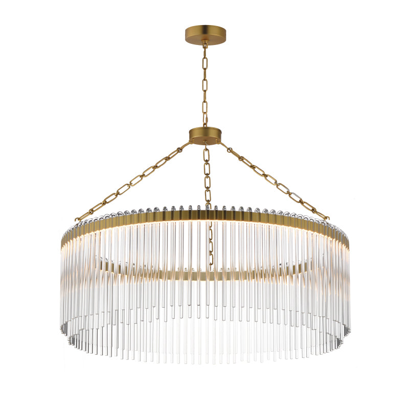 Maxim 38423 Jolie 1-lt 34" LED Pendant, 3CCT Selectable - Natural Aged Brass