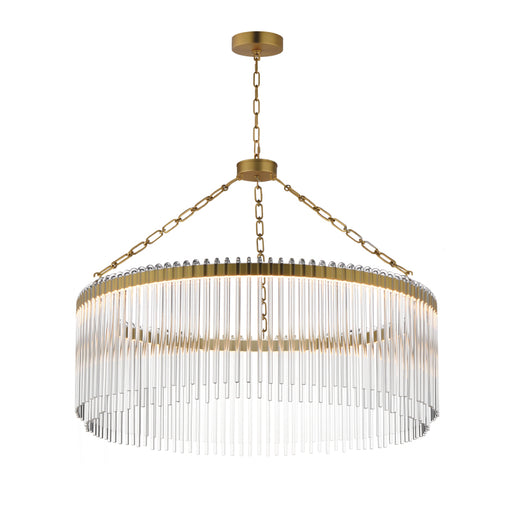 Maxim 38423 Jolie 1-lt 34" LED Pendant, 3CCT Selectable - Natural Aged Brass