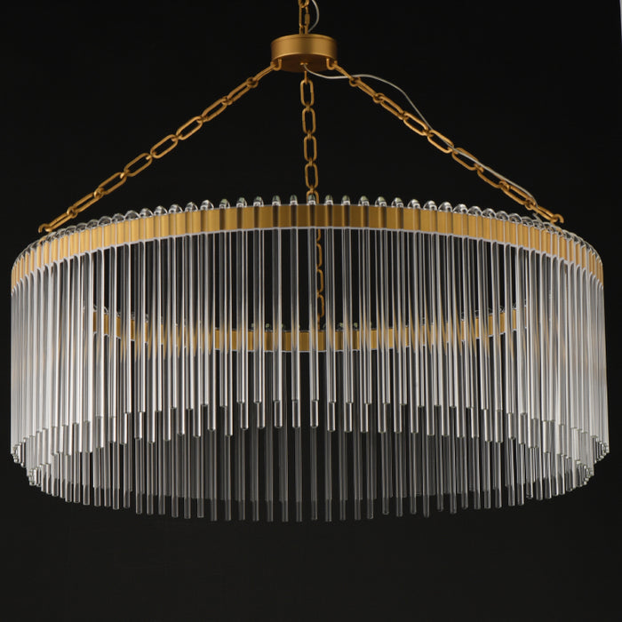 Maxim 38423 Jolie 1-lt 34" LED Pendant, 3CCT Selectable - Natural Aged Brass
