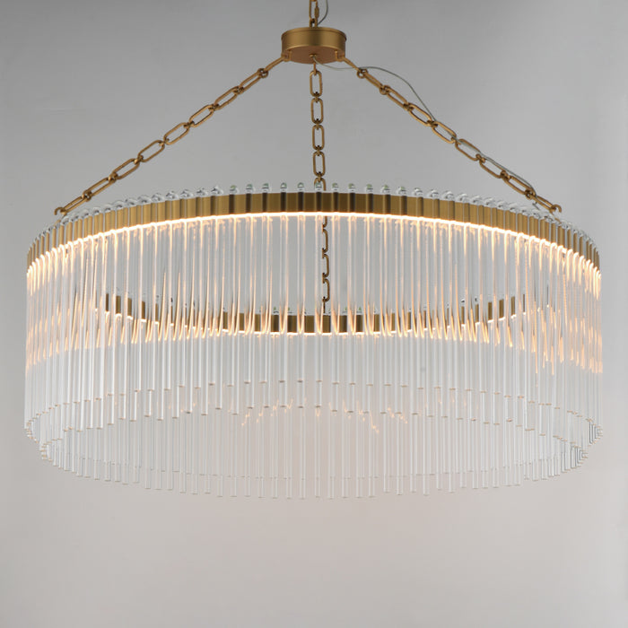 Maxim 38423 Jolie 1-lt 34" LED Pendant, 3CCT Selectable  - Natural Aged Brass