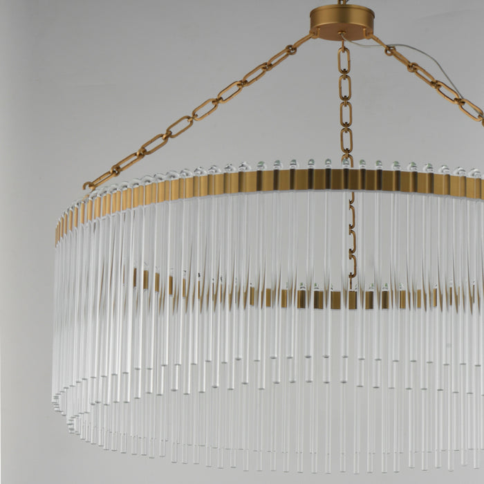 Maxim 38423 Jolie 1-lt 34" LED Pendant, 3CCT Selectable  - Natural Aged Brass