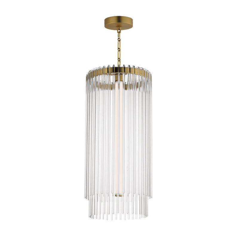 Maxim 38426 Jolie 1-lt 14" LED Pendant, 3CCT Selectable - Natural Aged Brass