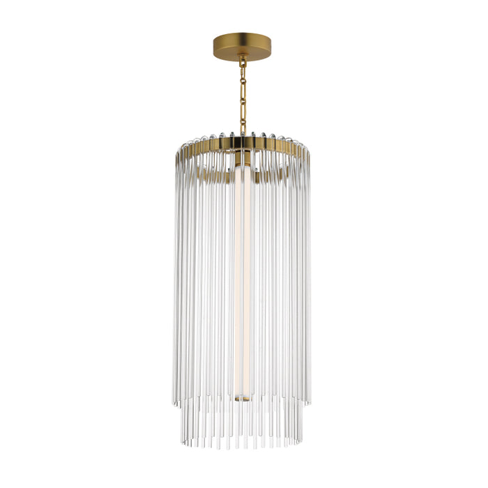 Maxim 38426 Jolie 1-lt 14" LED Pendant, 3CCT Selectable - Natural Aged Brass