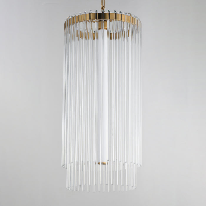 Maxim 38426 Jolie 1-lt 14" LED Pendant, 3CCT Selectable - Natural Aged Brass
