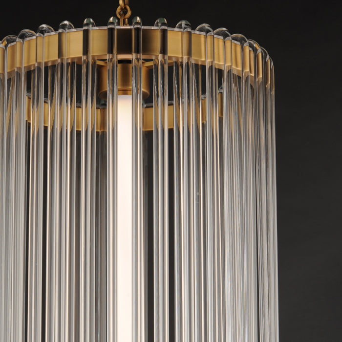 Maxim 38426 Jolie 1-lt 14" LED Pendant, 3CCT Selectable - Natural Aged Brass