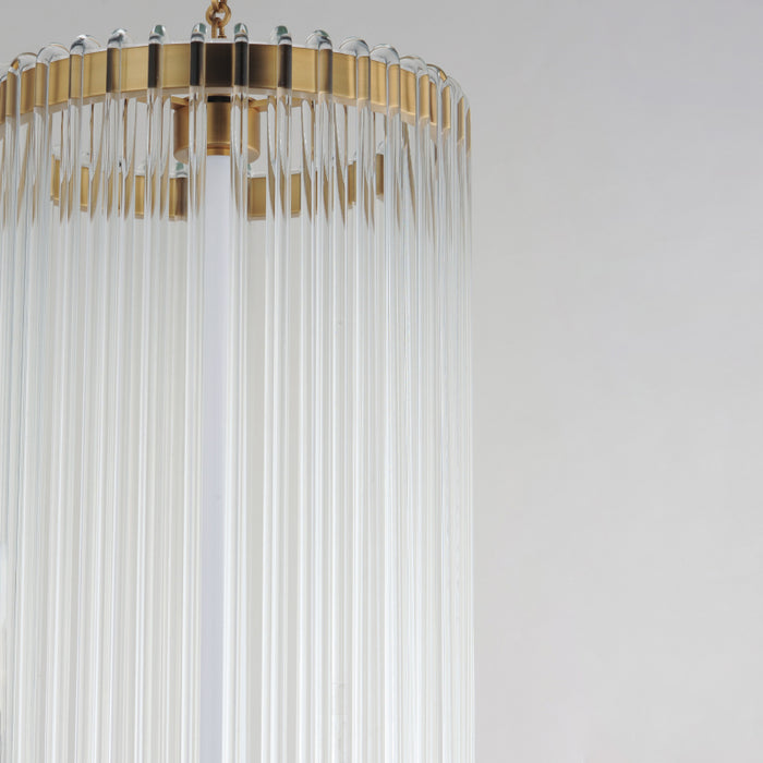 Maxim 38426 Jolie 1-lt 14" LED Pendant, 3CCT Selectable - Natural Aged Brass