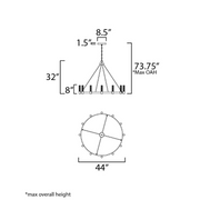 Maxim 38448 Duchess 12-lt 44" LED Chandelier