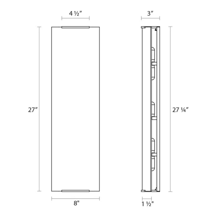 Sonneman 3878 Wave 5-lt 27" Vertical Bath Bar