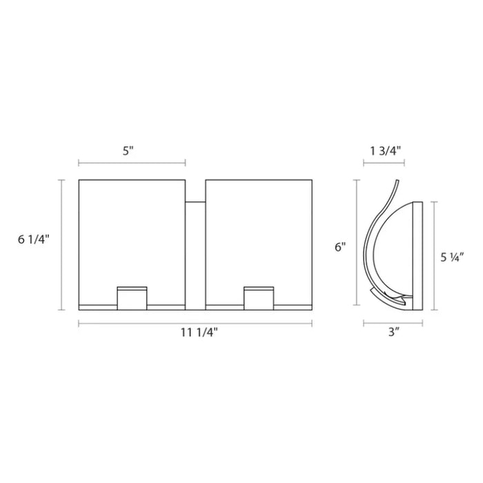 Sonneman 3882 Aquo 2-lt 11" LED Bath Bar