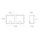 Sonneman 3892 C-Shell 2-lt 11" LED Bath Bar