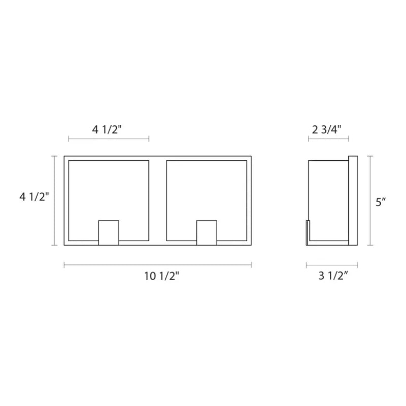 Sonneman 3892 C-Shell 2-lt 11" LED Bath Bar