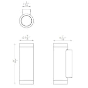 WAC 3911 5" 7W LED Cylinder Wall Mount Colorscaping