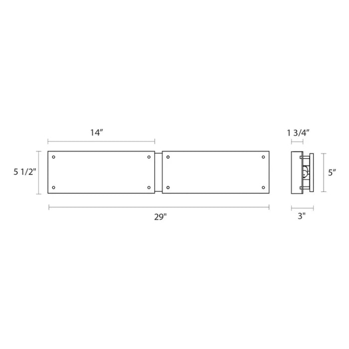 Sonneman 3912 Oceana 2-lt 29" LED Bath Bar