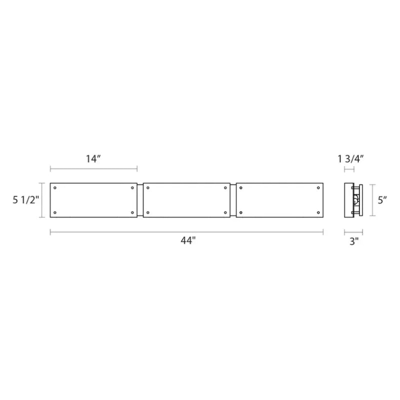 Sonneman 3913 Oceana 3-lt 44" LED Bath Bar
