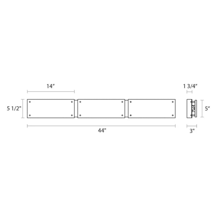 Sonneman 3913 Oceana 3-lt 44" LED Bath Bar