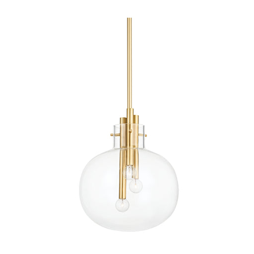Hudson Valley 3914 Hempstead 3-lt 14" Pendant-Aged Brass