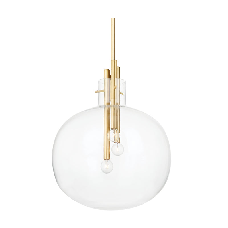 Hudson Valley 3918 Hempstead 3-lt 18" Pendant-Aged Brass