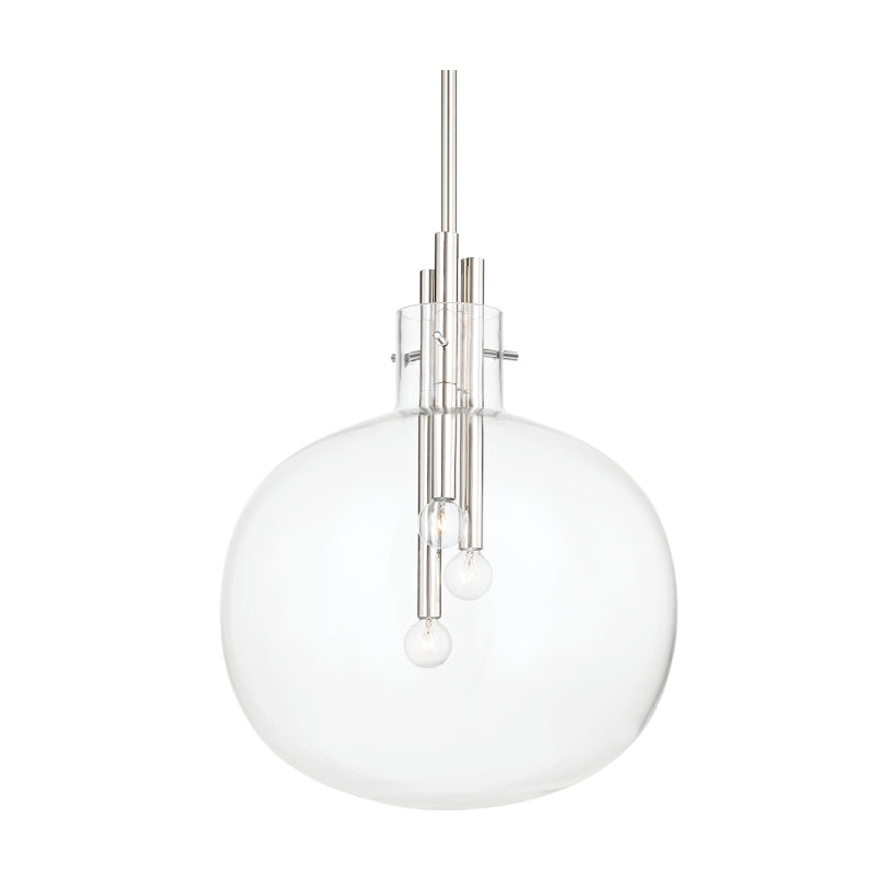 Hudson Valley 3918 Hempstead 3-lt 18" Pendant-Polished Nickel