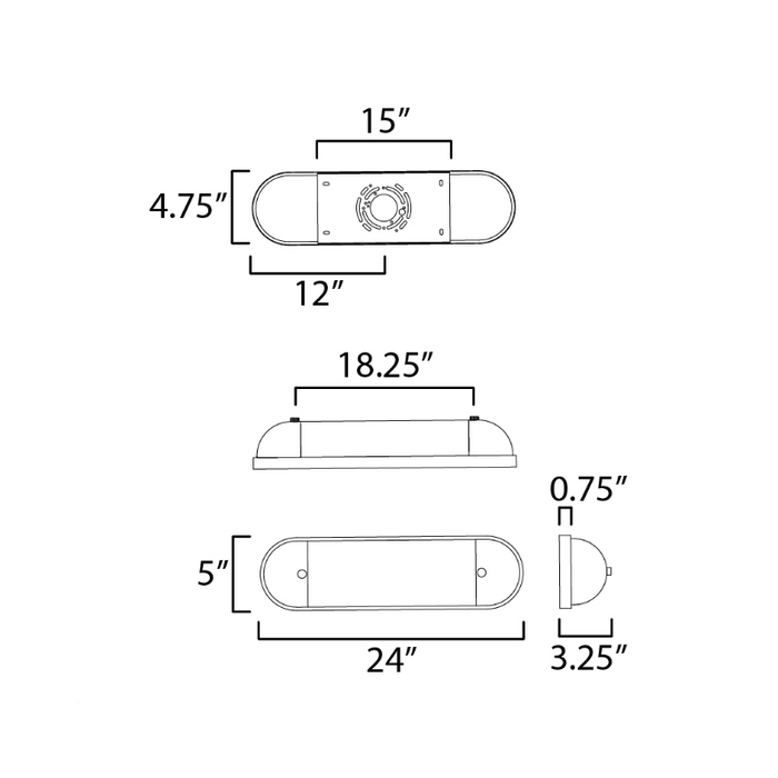 Maxim 39562 Capsule 1-lt 24" LED Bath Vanity