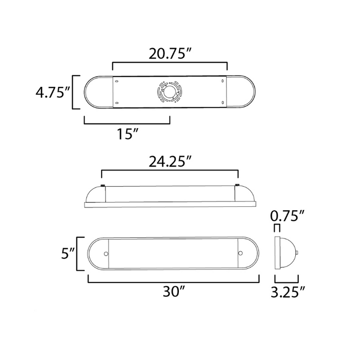 Maxim 39563 Capsule 1-lt 30" LED Bath Vanity