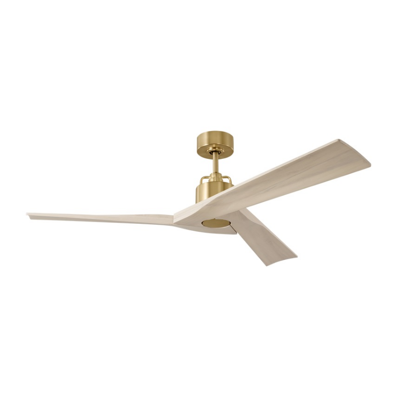 Monte Carlo Alma 52" Smart Ceiling Fan - Burnished Brass/Washed White Oak