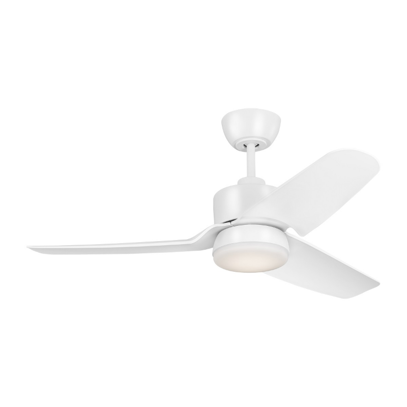 Visual Comfort 3CGHR44 Colgin 44" Indoor/Outdoor Ceiling Fan with LED Light Kit, 3CCT Selectable - Matte White