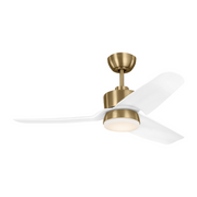 Visual Comfort 3CGHR44 Colgin 44" Indoor/Outdoor Ceiling Fan with LED Light Kit, 3CCT Selectable - Satin Brass