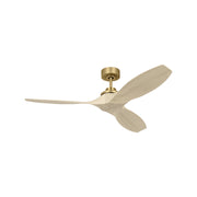Visual Comfort Collins Smart 52" Ceiling Fan - Burnished Brass with Washed White Oak Blades