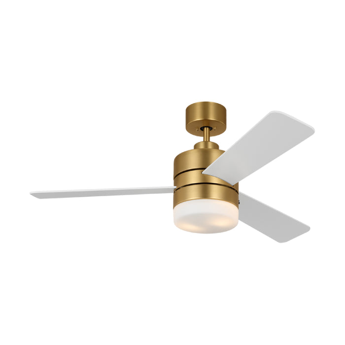 Generation Era 44" Ceiling Fan with LED Light Kit - Burnished Brass with Matte White Blades