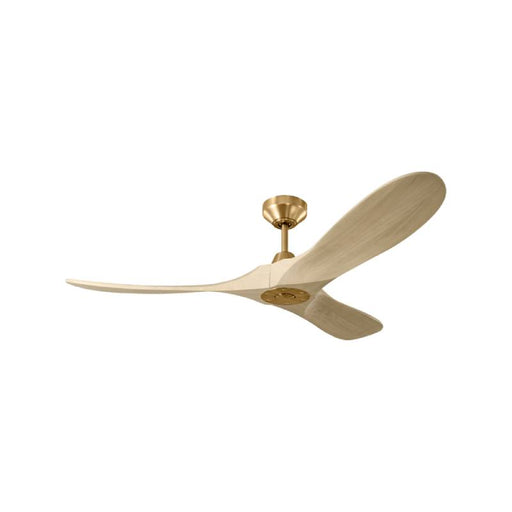 Monte Carlo Maverick Smart 52" Ceiling Fan-Burnished Brass with Washed White Oak Blades